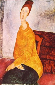 Amedeo Modigliani: Jeanne Hebuterne con maglione giallo